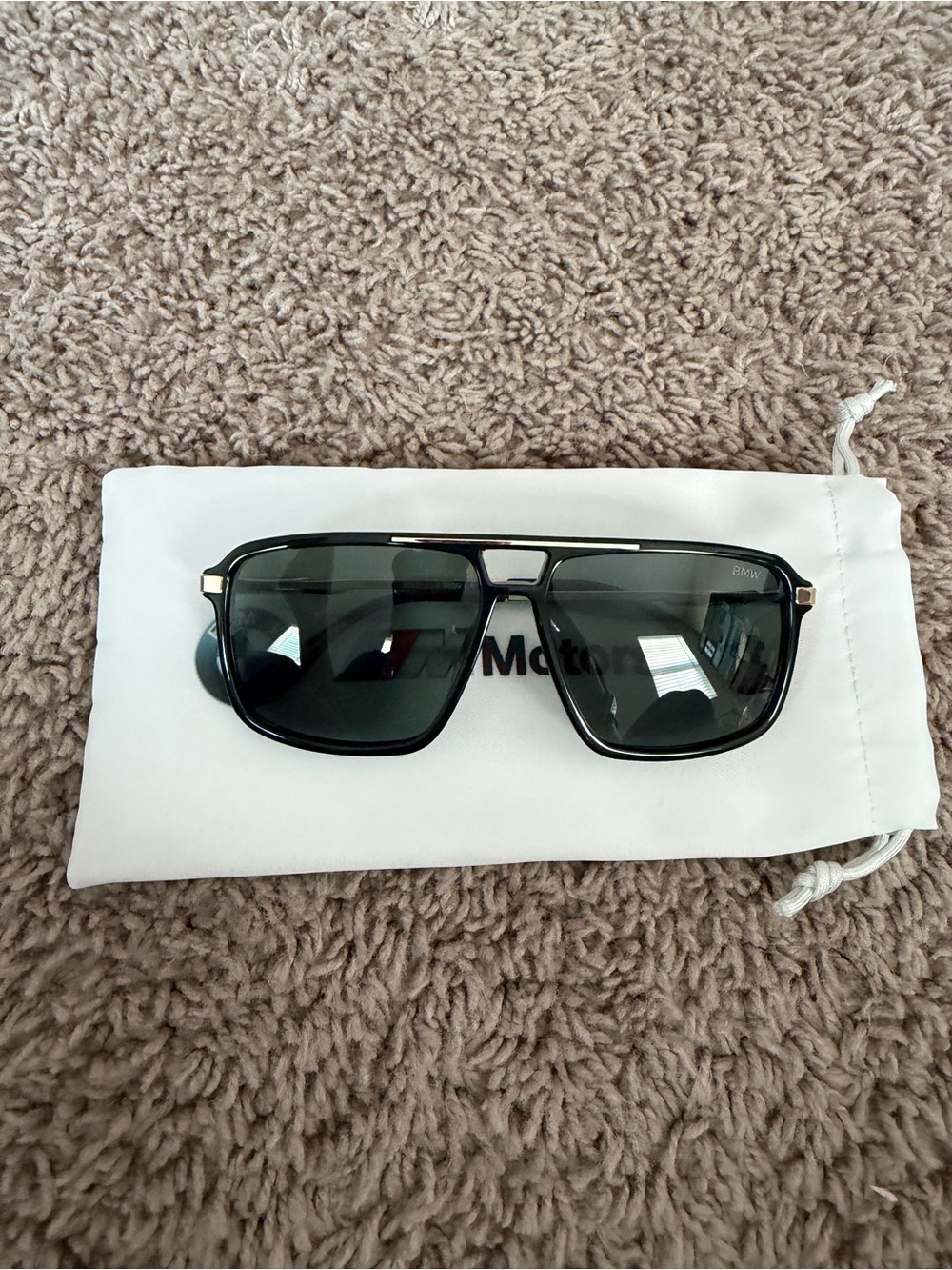 Brand new BW0059-H BMW Black Frame Sunglasses with Dark Green Lenses